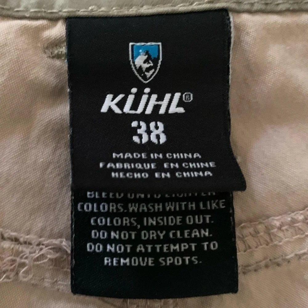 Kuhl Mens Vintage Patina Dyed Khaki Hiking Outdoor Shorts Sz 38